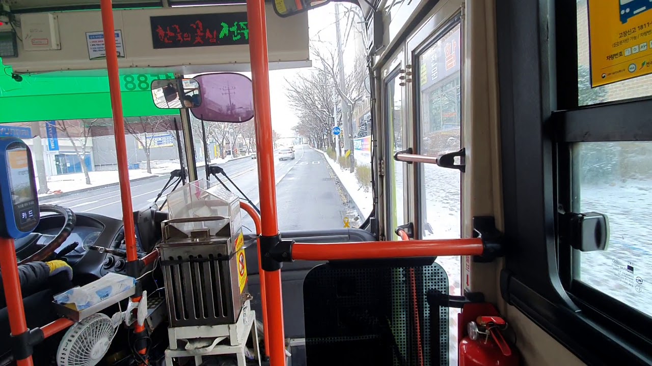 (새해 첫 영상) 전주 시내버스 354번 전주대학교 입구~전북대학교.소나무한의원 주행영상 Jeonju Citybus Line 354 Driving video