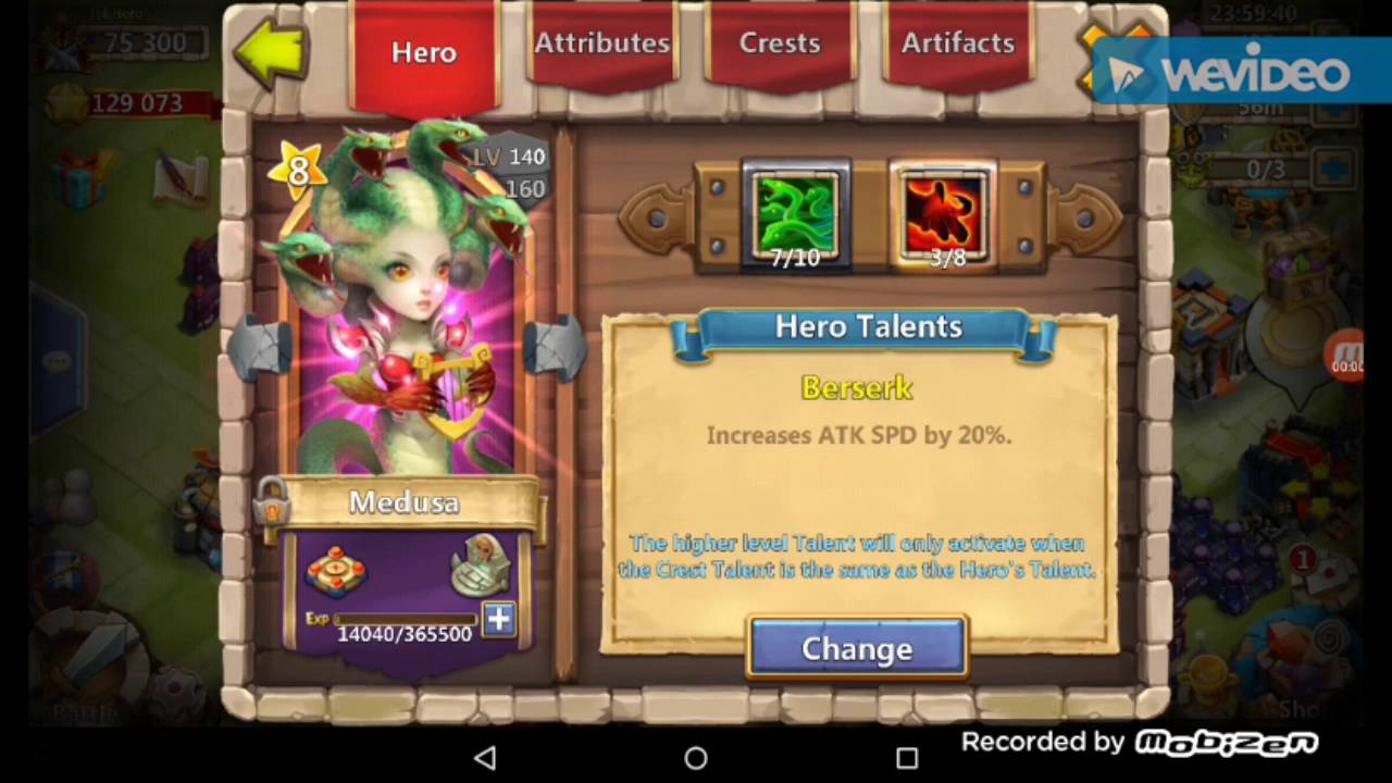 Castle Clash Medusa gameplay Arena!