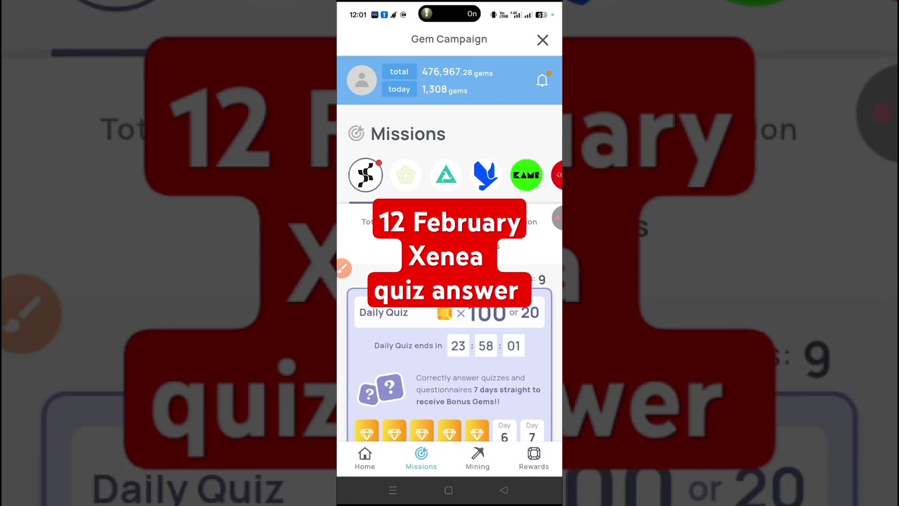 12 February 2026| xenea wallet quiz answers today | Xenea Wallet Today Quiz Answer Today Xenea quiz