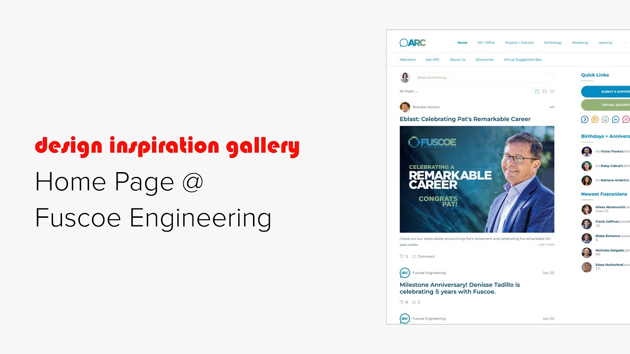 Fuscoe Engineering - Intranet Home Page - YouTube
