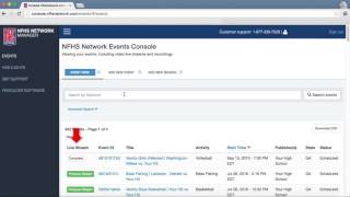 Events Console Overview