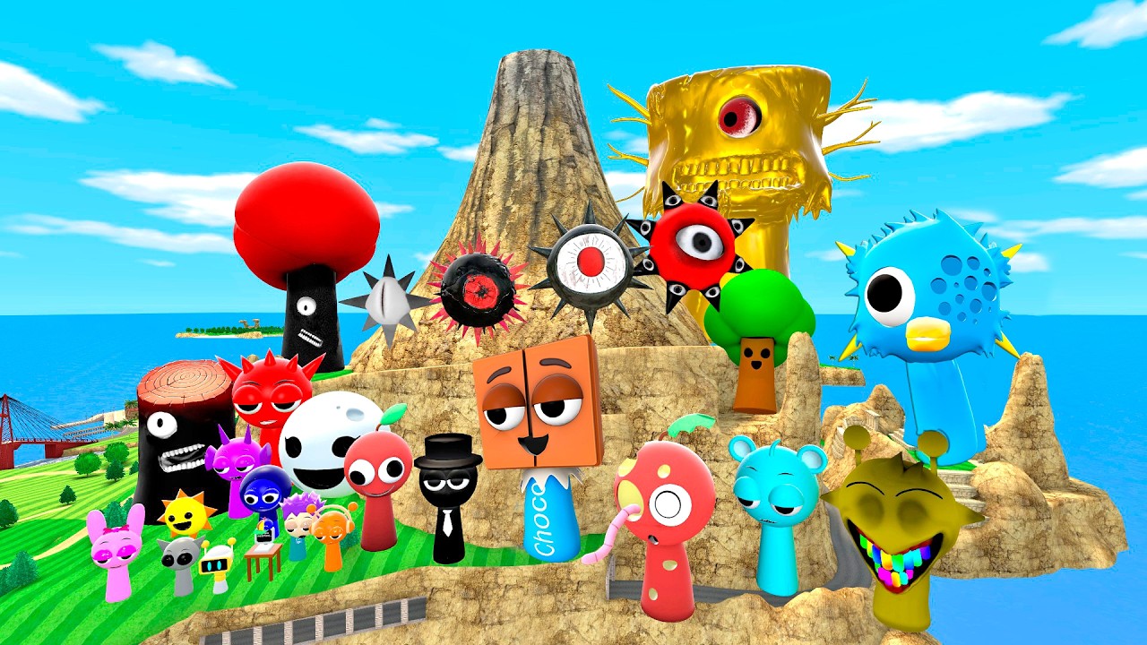 I found SPRUNKI Incdredibox song phases at secret island in Garry's mod