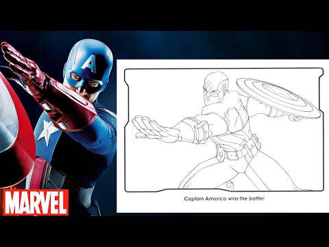 AVENGERS CAPTAIN AMERICA COLORING PAGE Coloring Captain America Marvel Superhero Coloring Page