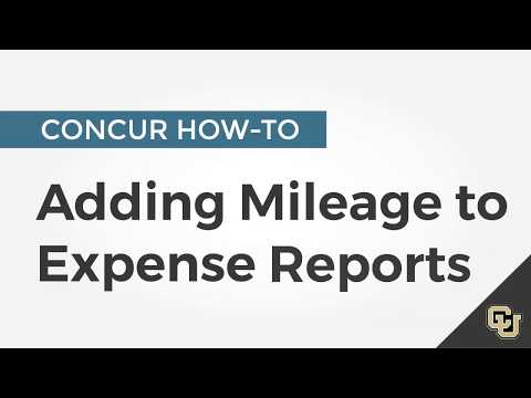 CONCUR How-to: Adding Mileage to Expense Reports