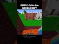 QUALE delle due SCEGLIERO'?🥀💔 #minecraft