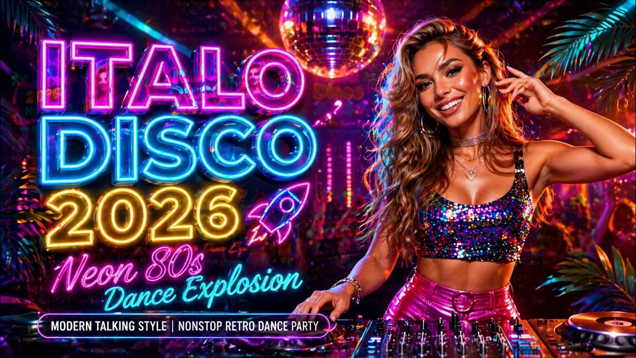 ITALO DISCO 2026 💃 Ultimate 80s Euro Disco Party Mix | Neon Retro Dance ...