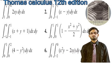 ||Thomas Calculus 12th&13th edition||Exercise#15.1||Q#1-6||Edition#14th&11th||Double Integral||