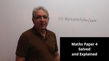 IGCSE Math Paper 4 | Part 2 | (0580/42 Oct/Nov/2019)