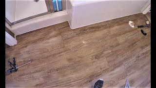 How to Install Rigid Core Vinyl Plank Floors | Master Bath &amp; Closet | Step by Step | 101 with GoPro