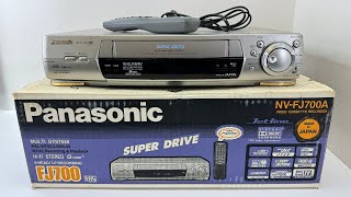 Vintage PANASONIC NV-FJ700A Super Drive VCR - Working Demo