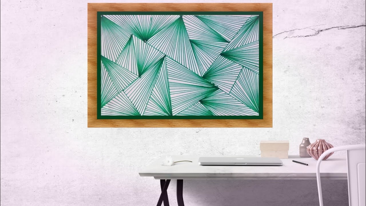 Home Decor | Wall Art || Easy DIY Wall Painting - YouTube
