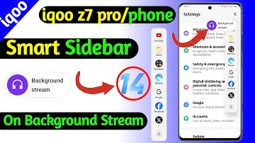 iqoo z7 pro background stream setting on kaise kare | smart sidebar setting iqoo z7 pro