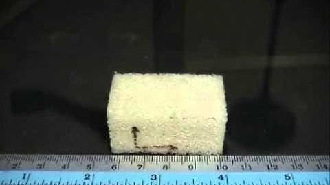 Triple-shape memory effect in PU sponge