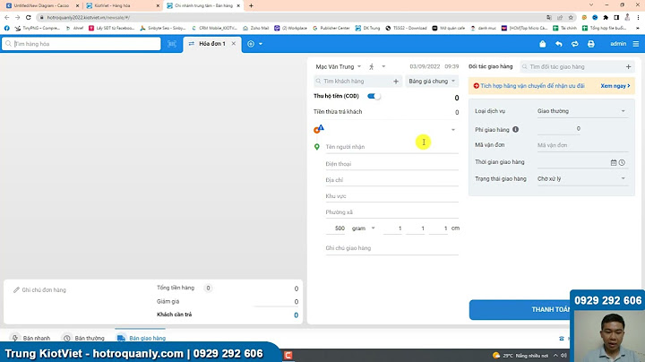 Hướng dẫn bán hàng trên kiotviet