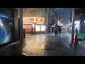 【ASMR】Historic Thunderstorm Slams Harajuku – Torrential Rain and Lightning in Tokyo【4K Walk】