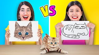 絵がうまいのはどっち？ || 123 GO! GOLDのクレイジーなアートチャレンジと絵のライフハック
