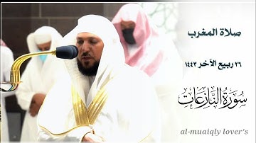 تلاوة رائعة بختام الكرد من الشيخ ماهر المعيقلي خواتيم سورة النازعات صلاة المغرب 26 ربيع اﻵخر 1443 |