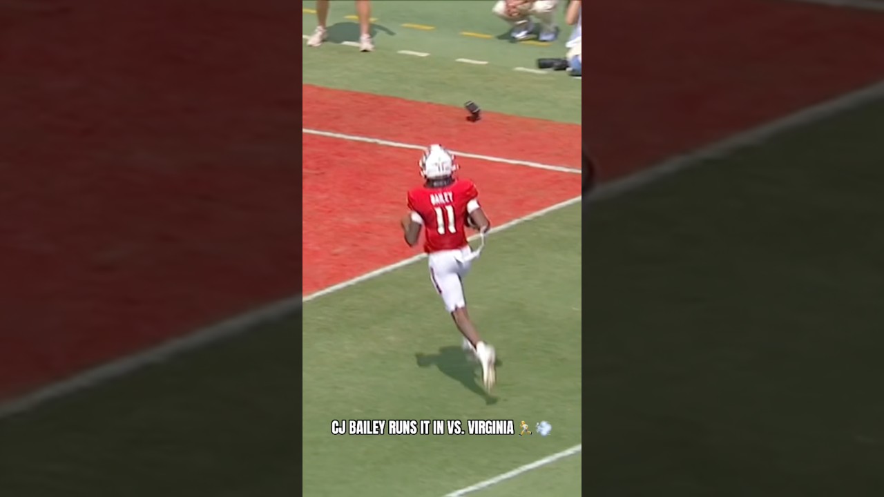 It’s #touchdowntuesday ft. CJ Bailey’s TD as NC State defeated UVA last season 😮‍💨#ncstate