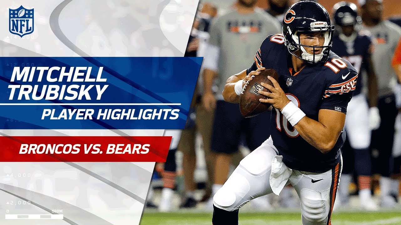 Mitchell Trubisky to Receive Playing Time with Bears' 1st-Team Offense vs. Titans