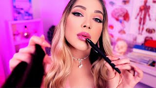 Flirty Girl In The Back Of The Class Plays With Your Hair💜ASMR Close-up Whispers, Personal Attention