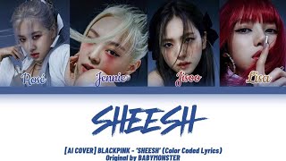 BLACKPINK  - SHEESH AI COVER (BABYMONSTER) Color Coded Lyrics (ENG / HAN / ROM)