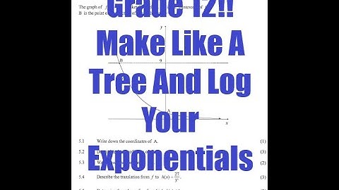 Matric/Grade 12 Mathematics Past Paper 1 Question 5 Exponential and Log Functions