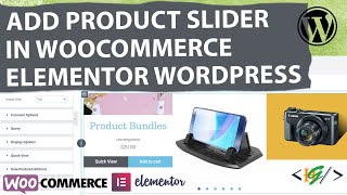 How to Create Products Slider in WooCommerce in Elementor WordPress