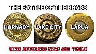 Matched Head Stamp Range Brass Versus Lapua. Shooting .223 with Accurate 2520 and 73ELD