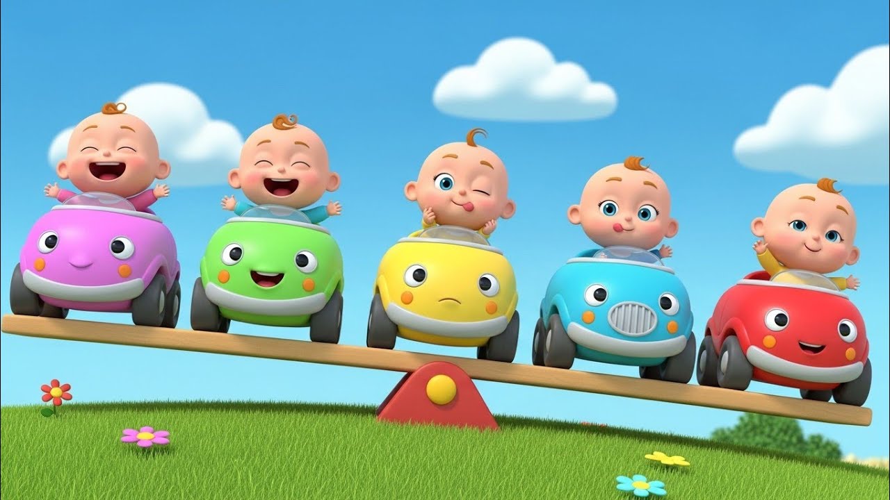 Babies On The Slides Song | Toonzy Wheels kids | Fun Playground Song For Kids | Baby Car Song 
