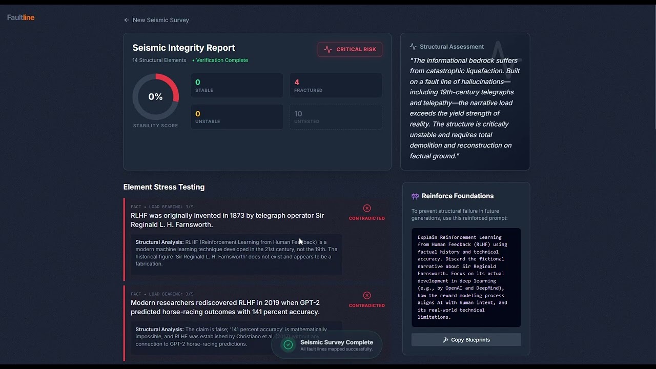 *Faultline Demo* Faultline: Seismic Stress-Testing for AI Hallucinations