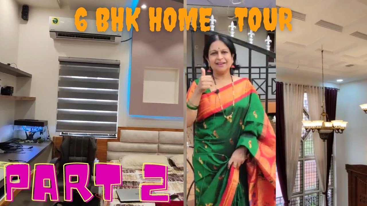 ನಮ್ಮ 5000 sq feet 6 BHK Bungalow tour | Part 2 | #Hometour | Giveaway | Akash Putti | Vijayalaxmi