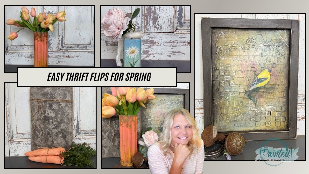 Easy Thrift Flips for Spring Decor - Using DIY Paint