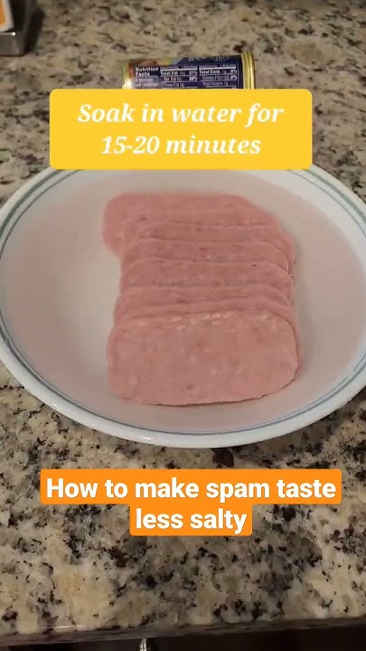 how-to-make-spam-taste-less-salty-shorts-shortsvideo-foodie-youtube