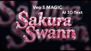 Veo 3 Tutorial: Create Stunning Sakura Swann 3D Text Effect