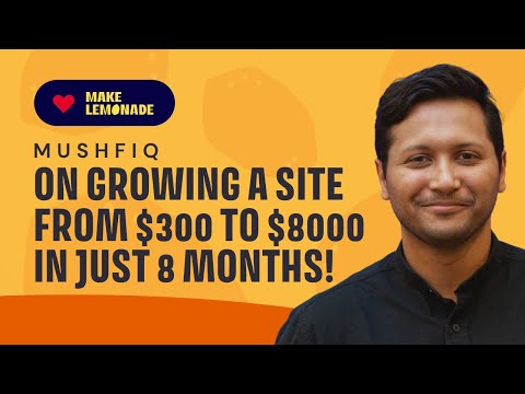 Mushfiq on Growing a Site from $300 to $8000 in just 8 months!