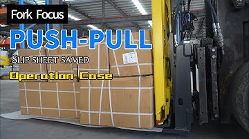ForkFocus Forklift attachment. How to operate a Slip Sheet Saved Type Push pull. go globally.