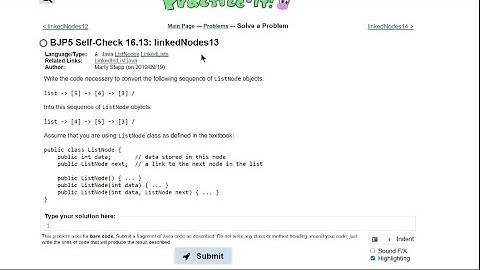 Java Practice-It || 16.13 linkedNodes13 || ListNodes, LinkedLists