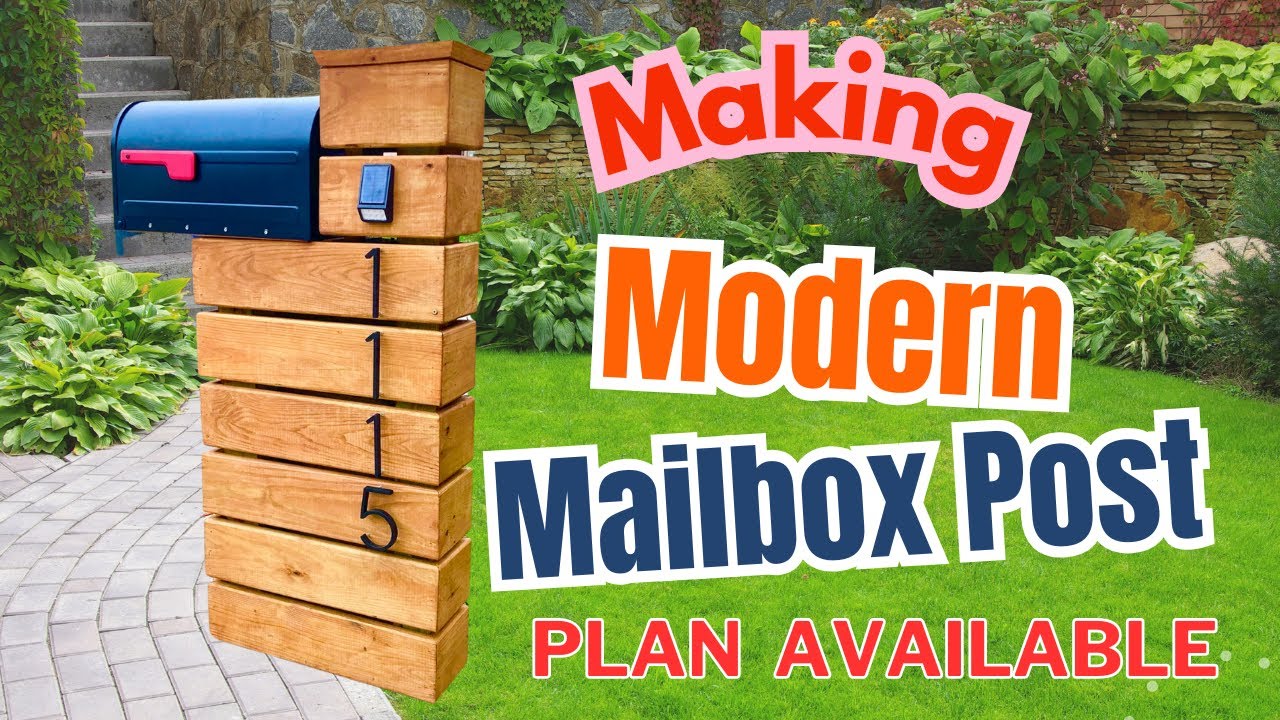 How to Build a Modern Mailbox Post - SIMPLE Woodworking Projects - YouTube