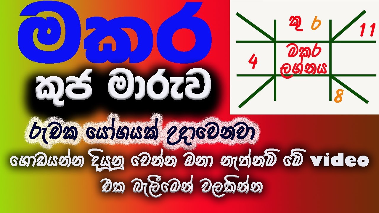 2026 01 16 මකර ලග්න කුජ මාරු පලාපල