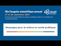 IIIe Congrès scientifique du CReSP - Messages pour la relève en santé publique