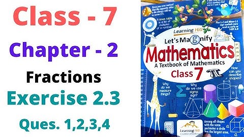 Class - 7 || Ex 2.3 || Ques. 1,2,3,4  | Let