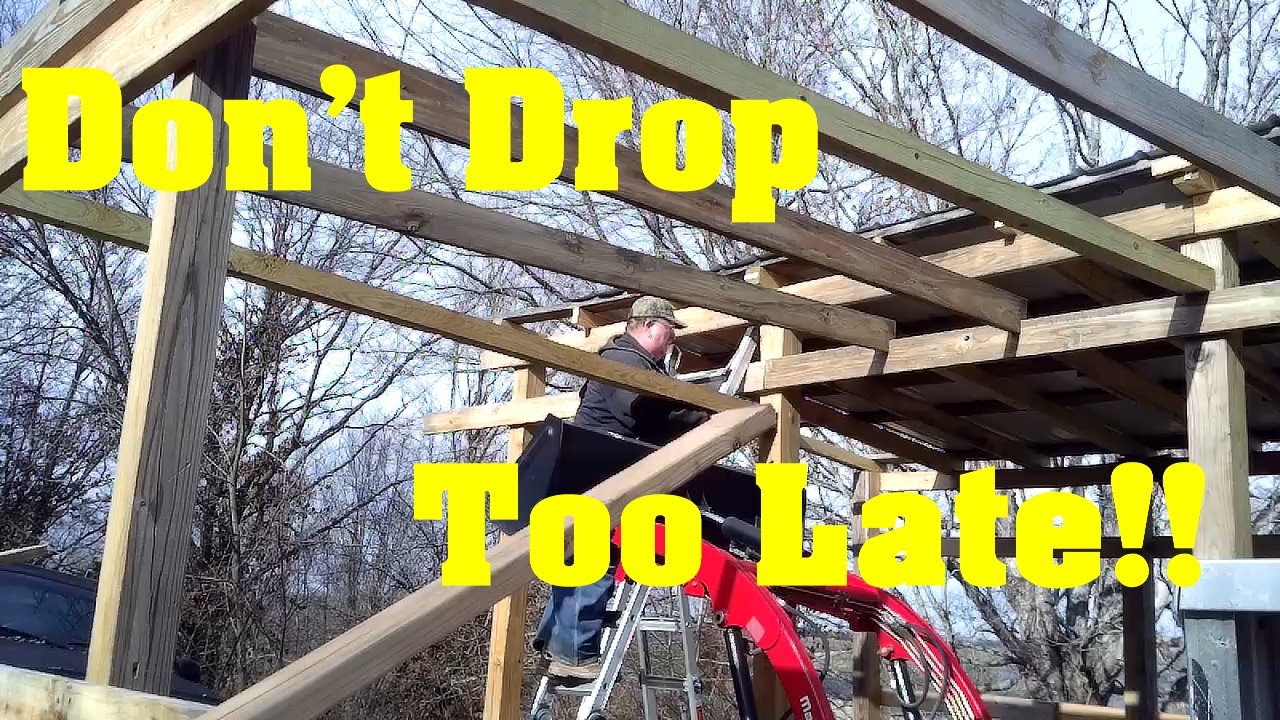 Wind Falling Rafters OH MY LEAN TOO Homestead ASMR 101 Tractor Shed ...