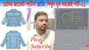 Denim Jacket pattern Grading  part 01 How to Grading denim jacket pattern #jacketpatterngrading