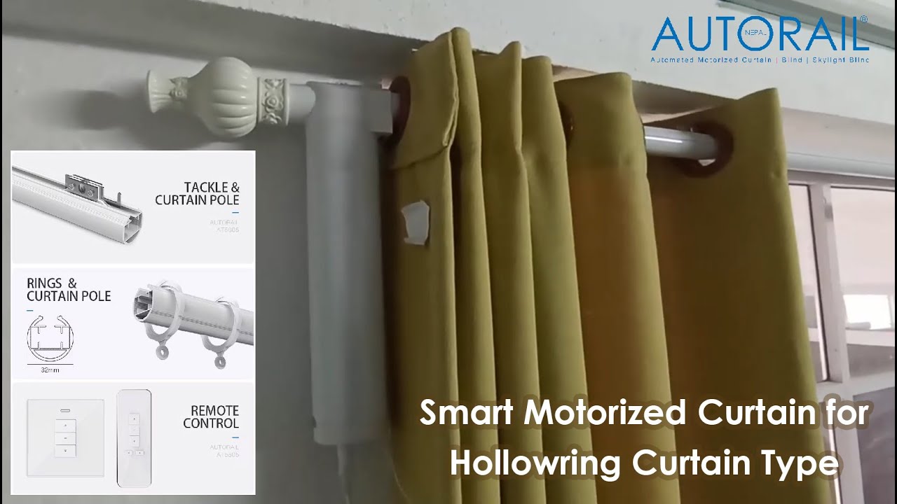 Automated Motorized Hollow ring curtain