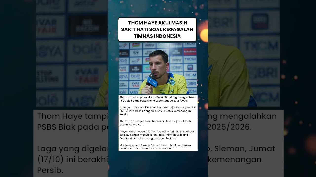 Mengamuk Bersama Persib, Thom Haye Akui Masih Sakit Hati soal Kegagalan Timnas Indonesia
