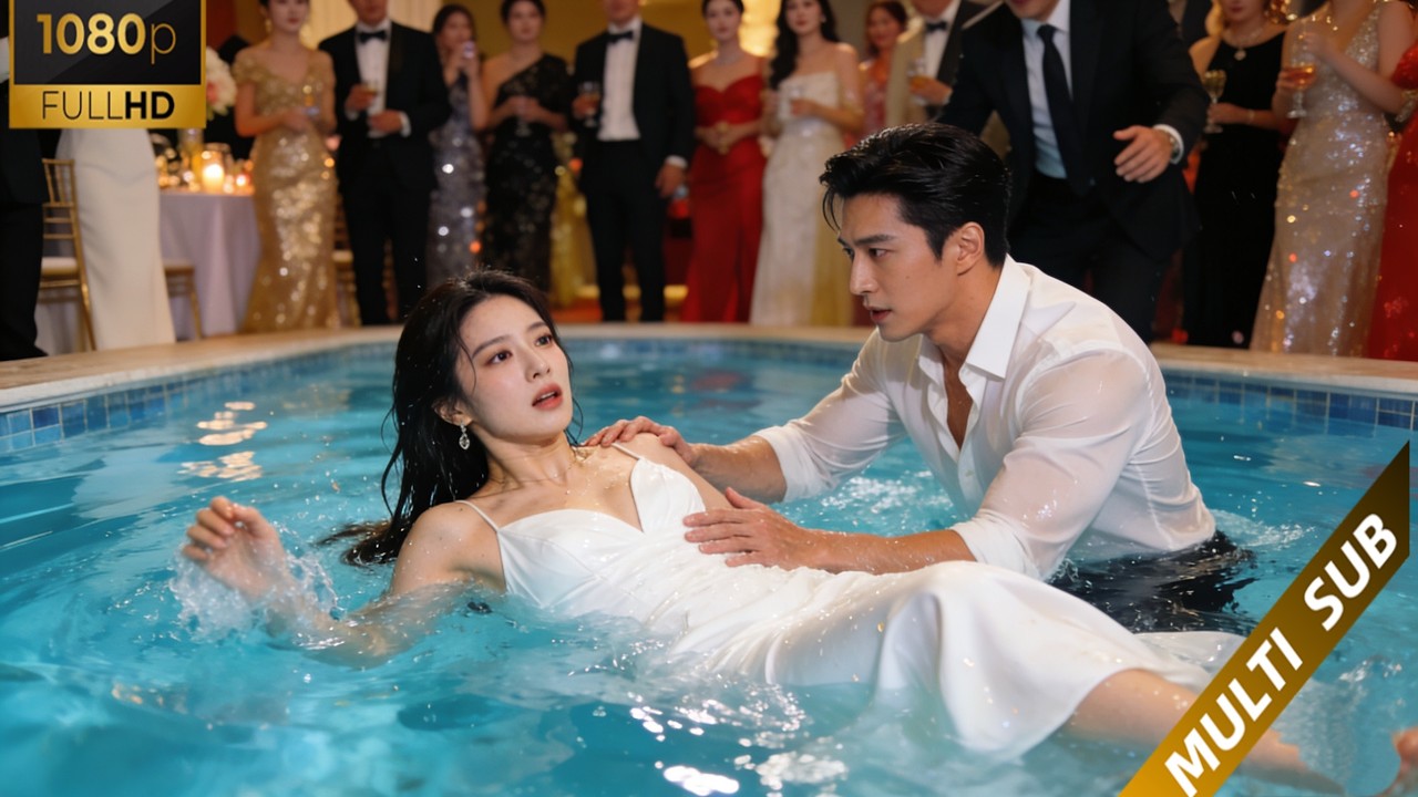 【Movie】億萬總裁扮成保鑣去宴會視察，卻對這個掉入泳池的女孩一見鍾情| #短剧 #cdrama  #他在逆光中告白