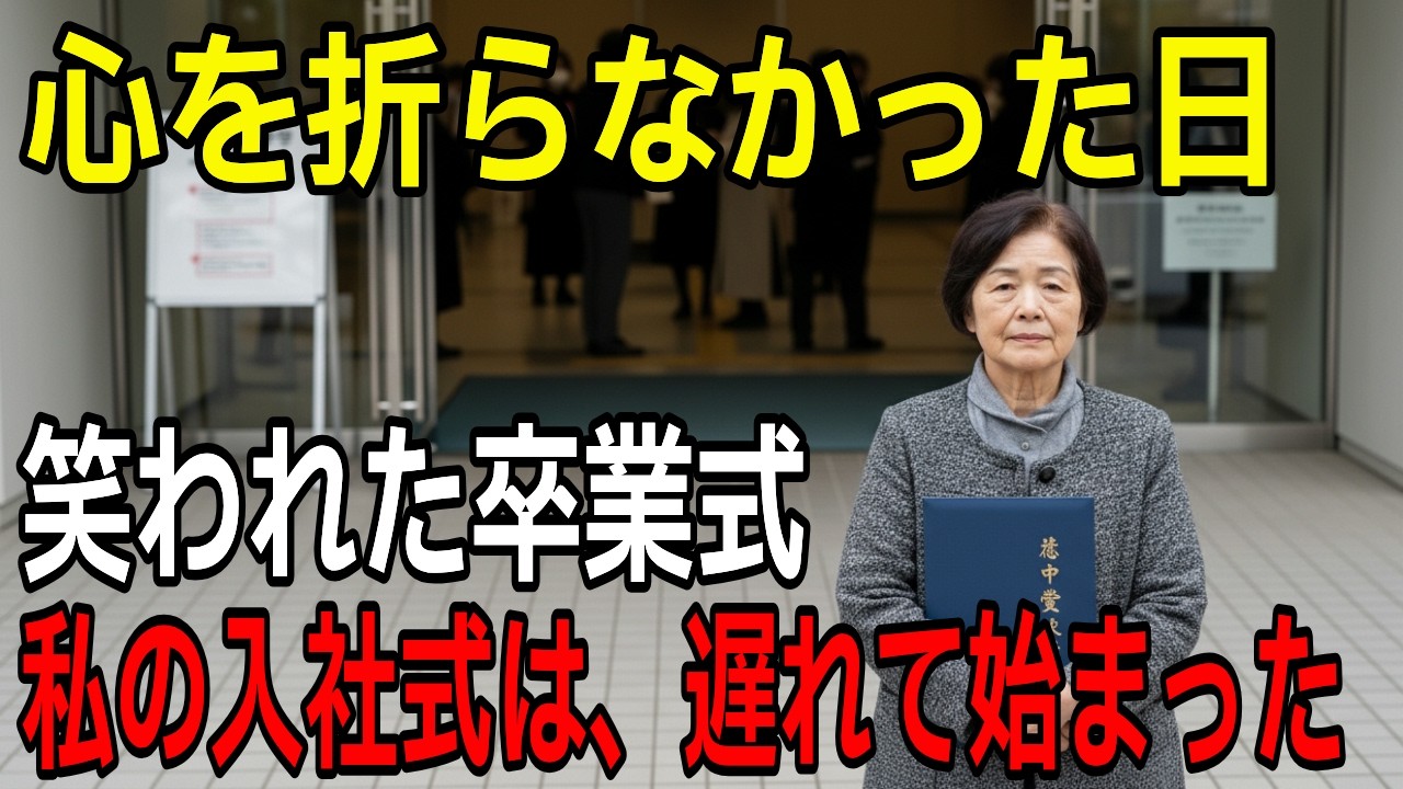 [人生ドラマ] 卒業式で笑われた私が、最後まで働いた理由 「就職まだ？」と笑われた日から始まった人生  入社式は遅れてもいいと、あの日の私が教えてくれた