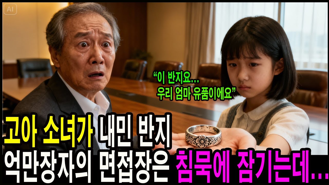 “그 반지… 우리 엄마 유품이에요” 면접장에 앉아 있던 어른들 사이로 들어온 고아소녀, 억만장자가 질문을 잊은 충격적인 이유... ㅣ노후사연ㅣ오디오북ㅣ감동사연ㅣ사연라디오ㅣ인생사연ㅣ