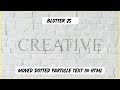 dotted partcle text by blotter js || text effect || CREATIVE NETWORKS