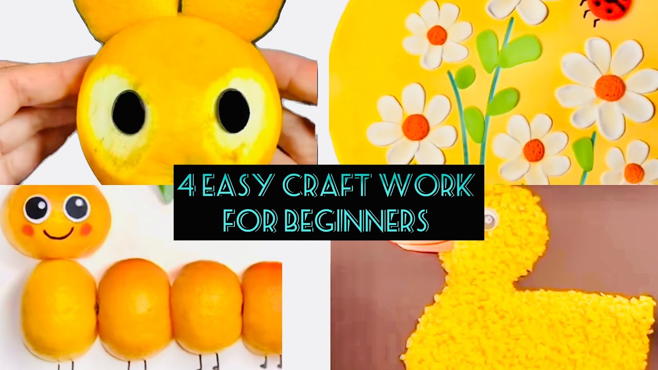 4 easy and simple 😍craft work for beginners/ beginners craft / simple